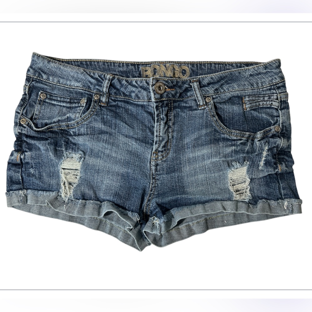 Bongo Distressed Denim Women’s Shorts with Pockets Juniors Size 15